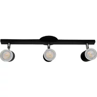 Spot Sobrepor Triplo Aluminio - PRETO FOSCO