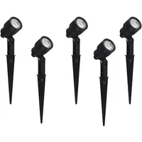 Kit 5 Espetos Abs Preto Fosco LED 6W IP65 360Lm