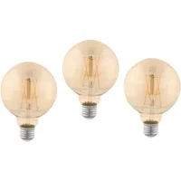 Kit 3 Lâmpadas Globo Filamento G95 E27 2W 200Lm 360° 2400K