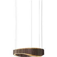 Pendente Led Madeira Nogueira 57W 3000K Horizon