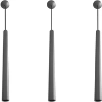 Kit 3 Pendentes Led Grafite Lisse