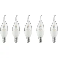 Kit 5 Lâmpadas Led Vela Chama E14 3W 2700K