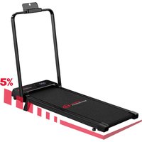 Walking Pad Kompaktes Laufband mit Geschwindigkeit 1–6 km/h, 5 % Manuelle Steigung, Mit Handlauf / Schwarz — Bild 1