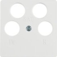 Berker 148409 Zentralplatte f. Antennen 4Loch