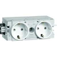 Hager GS20009010 Steckdose 2-fach C-Profil rws