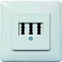 PTAE-U Telefondose Universal AP 6F+N cw