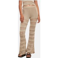 Urban Classics Ladies Flared Crochet Knit Leggings