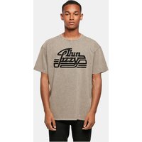 Merchcode Merchcode Thin Lizzy - Logo Rocker Acid Washed Oversize Tee