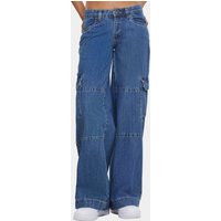 Urban Classics Ladies Low Waist Cargo Denim