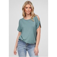 Cloud5ive Damen Viskose T-Shirt breiter Bund & offene Schulter