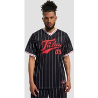 FUBU Varsity Pinstriped Mesh Tee