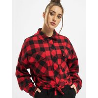 Urban Classics Ladies Short Oversized Check Shirt