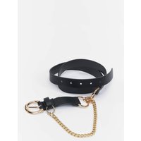 Urban Classics Synthetic Leather Belt With Chain