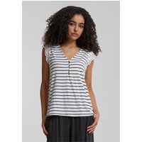 Cloud5ive Damen Viskose Top mit Spitzen-Details u. Knöpfen