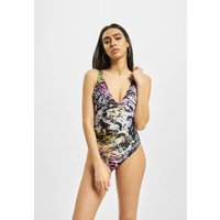 Urban Classics Ladies Recycled Pattern High Leg Swimsuit