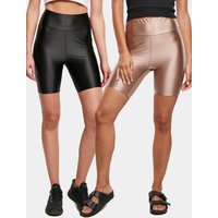Urban Classics Urban Classics Ladies Highwaist Shiny Metalic Cycle Short 2-Pack