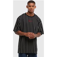 Karl Kani Karl Kani PS-KKMQ32063BLK KK Small Signature Pinstripe Tee black/white Plus Size