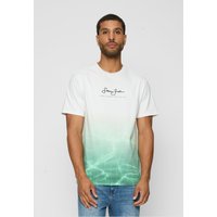 Sean John Sean John JM221-017-01 Script Logo Pool Print Tee white/green