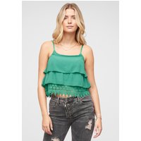 Cloud5ive Chiffon Stufen Top mit Spitze 3-lagig