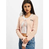 Fubu Fubu FW222-016-1, Corporate Rib Knit Bolero rose