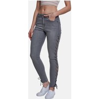 Urban Classics Ladies Denim Lace Up Skinny Pants