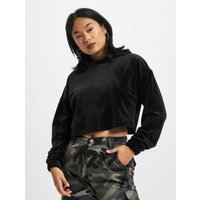 Damen-Hoodie Urban Classics cropped velvet oversized (GT)