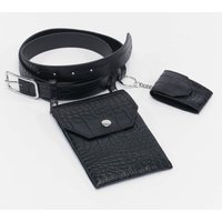 Urban Classics Croco Synthetic Leather Belt With Pouch