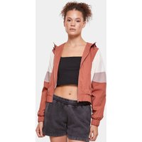 Urban Classics Ladies Short 3-Tone Crinkle Jacket