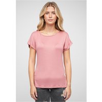 Cloud5ive Viskose T-Shirt mit Ärmelumschlag und Rundhals