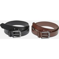 Urban Classics Easy Synthetic Leather Belt 2-Pack