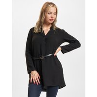 Cloud5ive Cloud5ive Damen Longform Musselin Turn-Up Shirt mit Gürtel
