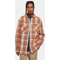 Langes kariertes Oversize-Hemd Urban Classics Leaves