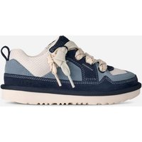 UGG® Lo Lowmel Sneaker for Kids in Deep Ocean/Whale, Size 2, Suede/Textile/Polyester