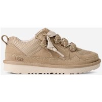 UGG® Lo Lowmel Sneaker for Kids in Brown, Size 12K, Suede/Textile/Polyester