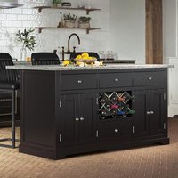 Click to view product details and reviews for Black Kitchen Island With Grey Granite Top. Click to view product details and reviews for Black Kitchen Island With Grey Granite Top.