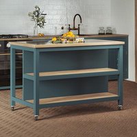 Click to view product details and reviews for Blue Open Kitchen Island With Breakfast Bar. Click to view product details and reviews for Blue Open Kitchen Island With Breakfast Bar.