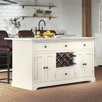 Click to view product details and reviews for Cream Kitchen Island With White Granite Top. Click to view product details and reviews for Cream Kitchen Island With White Granite Top.