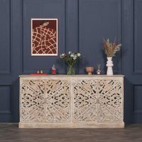 Click to view product details and reviews for Ornate Mango Wood Carved 4 Door Large Sideboard 190cm. Click to view product details and reviews for Ornate Mango Wood Carved 4 Door Large Sideboard 190cm.