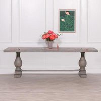 Click to view product details and reviews for Rustic Grey Washed Mango Wood 12 Seater Double Pedestal Dining Table 260cm. Click to view product details and reviews for Rustic Grey Washed Mango Wood 12 Seater Double Pedestal Dining Table 260cm.