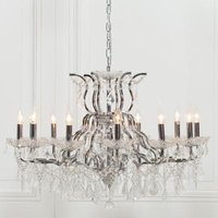 Click to view product details and reviews for French Style Chrome 12 Branch Shallow Cut Glass Chandelier. Click to view product details and reviews for French Style Chrome 12 Branch Shallow Cut Glass Chandelier.