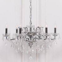 Click to view product details and reviews for French Style Chrome 6 Branch Shallow Cut Glass Chandelier. Click to view product details and reviews for French Style Chrome 6 Branch Shallow Cut Glass Chandelier.