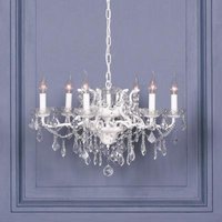 Click to view product details and reviews for French Style White 6 Branch Shallow Cut Glass Chandelier. Click to view product details and reviews for French Style White 6 Branch Shallow Cut Glass Chandelier.