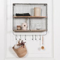 Click to view product details and reviews for Black Metal 3 Compartment Wall Shelf Hooks. Click to view product details and reviews for Black Metal 3 Compartment Wall Shelf Hooks.