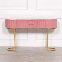 Click to view product details and reviews for Pink Velvet Upholstered Curved 1 Drawer Dressing Table. Click to view product details and reviews for Pink Velvet Upholstered Curved 1 Drawer Dressing Table.
