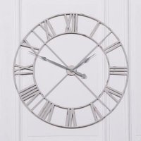 Click to view product details and reviews for Pale Grey Vintage Metal Round Wall Clock. Click to view product details and reviews for Pale Grey Vintage Metal Round Wall Clock.