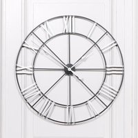 Click to view product details and reviews for Silver Metal Large Round Wall Clock. Click to view product details and reviews for Silver Metal Large Round Wall Clock.