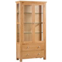 Click to view product details and reviews for Appleby Oak 2 Door 2 Drawer Glazed Display Cabinet. Click to view product details and reviews for Appleby Oak 2 Door 2 Drawer Glazed Display Cabinet.