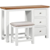 Click to view product details and reviews for Lundy White Painted 3 Drawer Single Dressing Table With Stool. Click to view product details and reviews for Lundy White Painted 3 Drawer Single Dressing Table With Stool.
