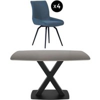 Click to view product details and reviews for Vernal 4 Seater Grey Sintered Stone Dining Set 4 Malcom Blue Fabric Swivel Chair. Click to view product details and reviews for Vernal 4 Seater Grey Sintered Stone Dining Set 4 Malcom Blue Fabric Swivel Chair.