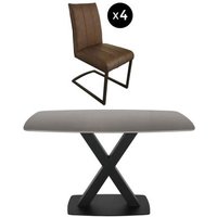 Click to view product details and reviews for Vernal 4 Seater Grey Sintered Stone Dining Set 4 Tira Vintage Brown Faux Leather Cantilever Chair. Click to view product details and reviews for Vernal 4 Seater Grey Sintered Stone Dining Set 4 Tira Vintage Brown Faux Leather Cantilever Chair.